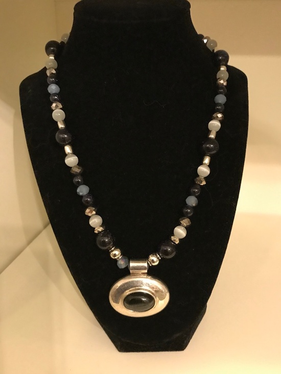 Artisan Jewelry - Blue Moonshine: Artisan necklace